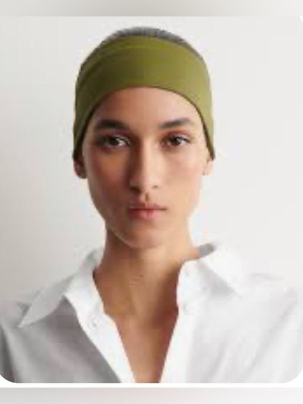 COS Olive Green Jersey Headband, M/L